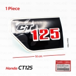 สติ๊กเกอร์ ข้างซ้าย "CT125" ติดรถสีน้ำตาล ของแท้ พื้นดำ 1 ชิ้น สำหรับ Honda CT125 CT-125 125cc Motorcycle Scooter ปี 2020-2022